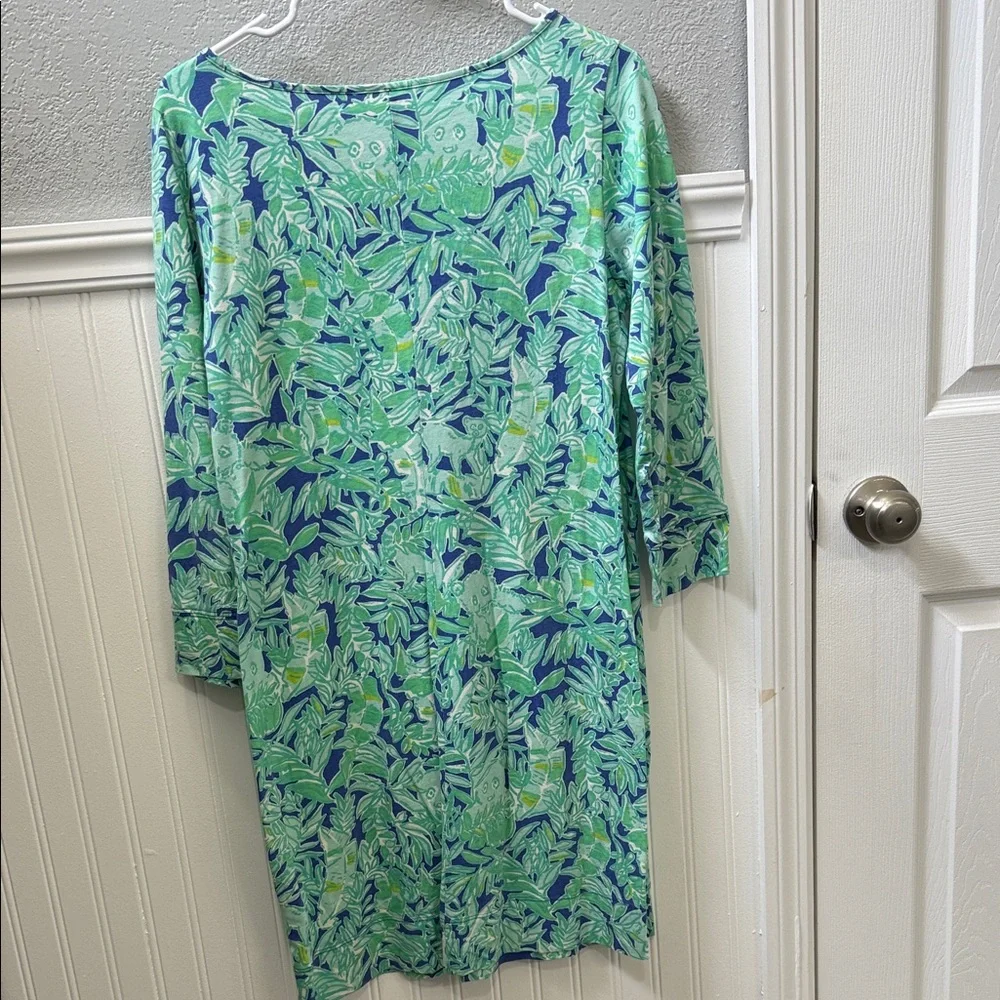 Floral Green and Blue Dress - Picture 4 of 9